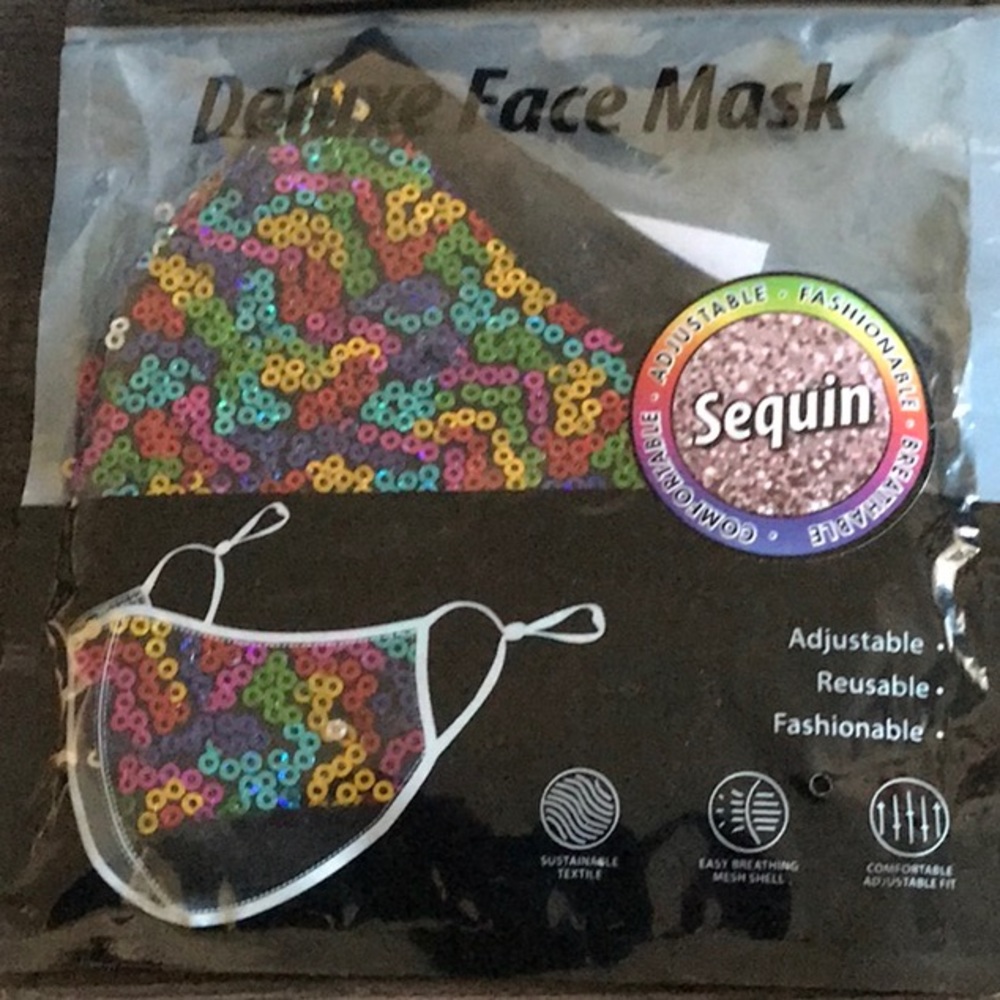 Sequin face mask
